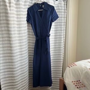 Elegant Navy Wrap Romper